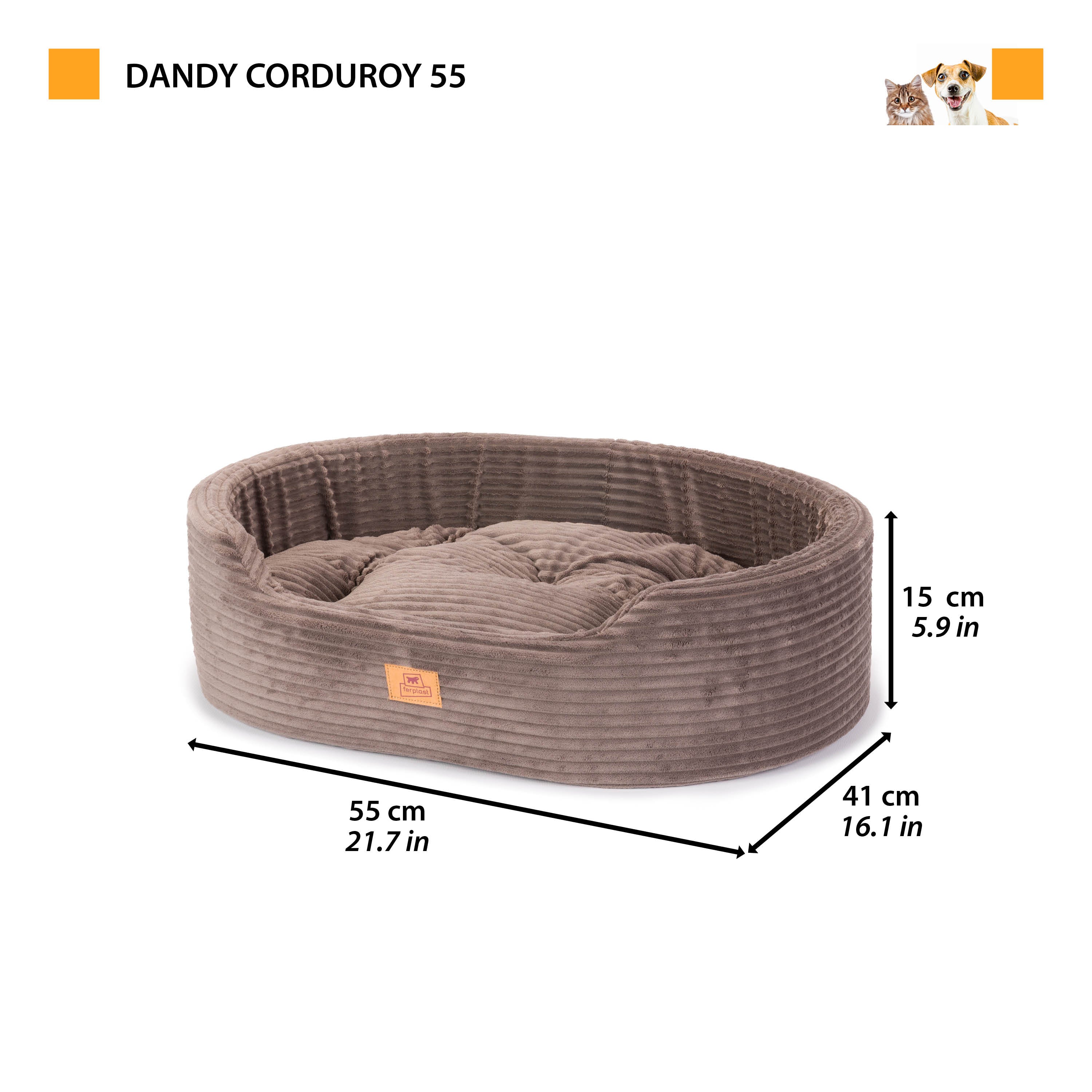 DANDY CORDUROY Sofa-style bed with removable cushion for dogs and cats - Image 20