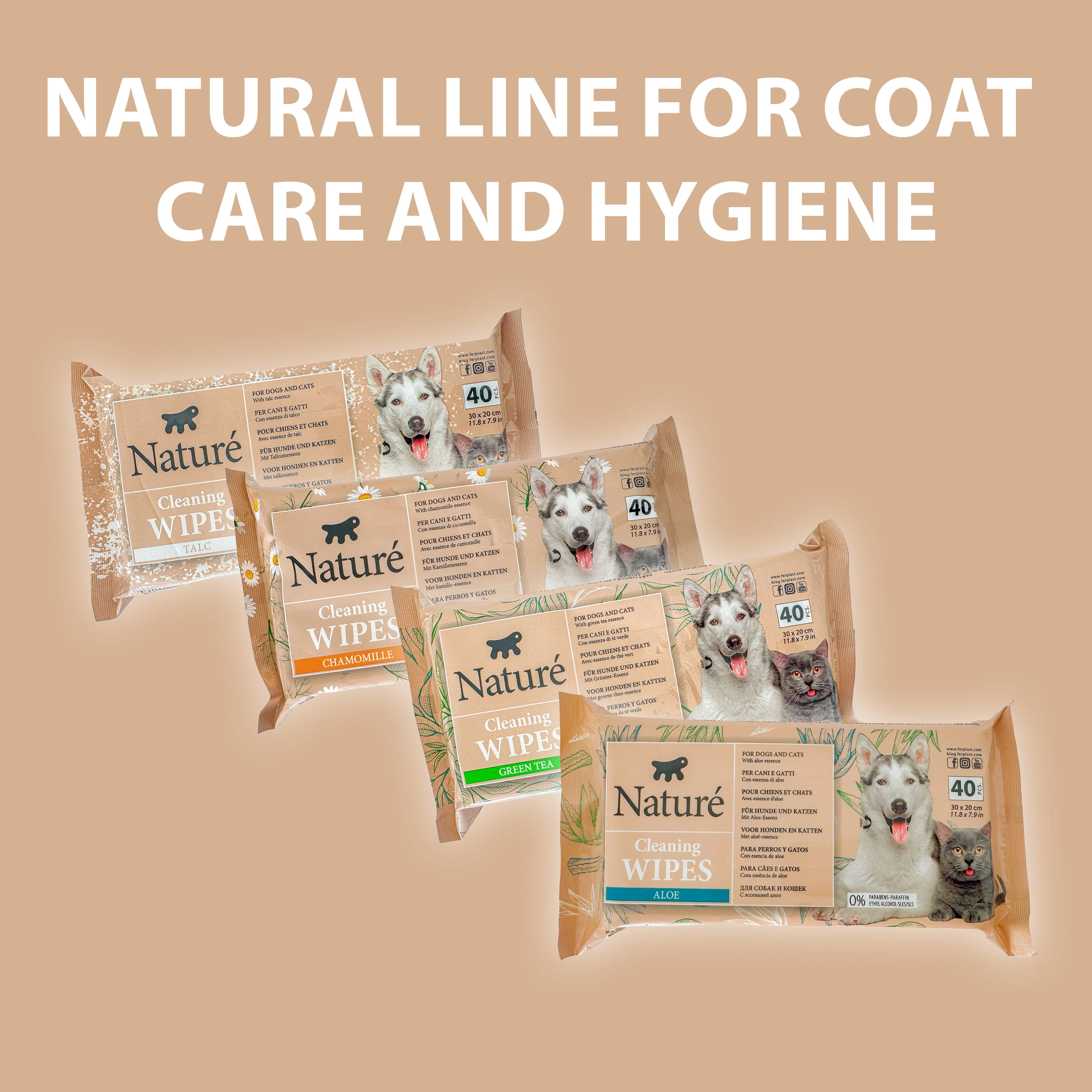 CHAMOMILE DOG AND CAT WIPES NATURÉ (X40) - Image 7